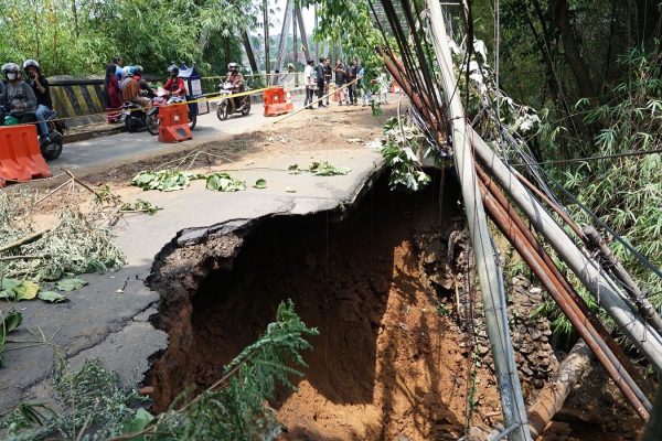 Jembatan Jalan KH. TB. M. Falak Amblas, Pemkot Bogor Segera Siapkan BTT