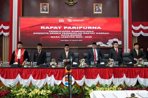 Pelantikan 50 Anggota DPRD Kota Bogor Periode 2024 – 2029, Pimpinan Sementara DPRD Pastikan Kawal Suara Rakyat