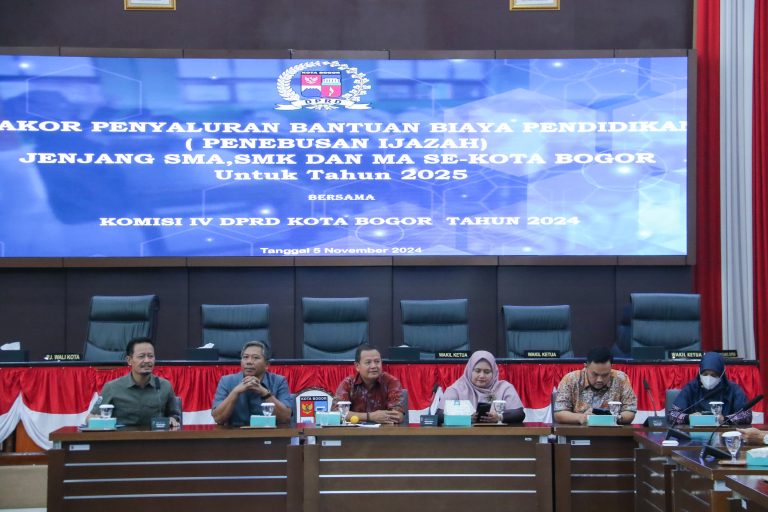 Komisi IV dan Pemkot Bogor Kumpulkan Kepsek SMA se-Kota Bogor, Bahas Program Pelunasan Biaya Pendidikan