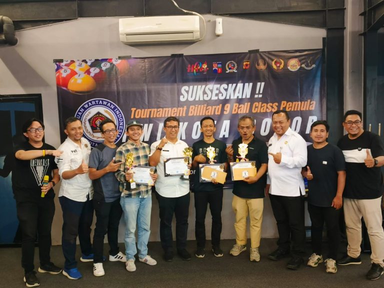 Gelar Turnament Biliard, PWI Kota Bogor: Jadi Sarana untuk Mempersatukan Berbagai Unsur dan Elemen